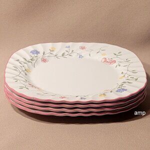 Johnson Brothers Summer Chintz (Lot of 4) Square Salad Plates PERFECT!
